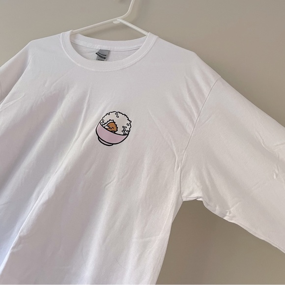 NWOT Gudetama Long Sleeved Graphic Shirt, White - Picture 2 of 7